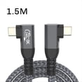 thumbnail image 2 of Cable USB 4 de Ángulo de 90 Grados 40 Gbps USB4 Codo Tipo C Cable de Transferencia de Datos USB C PD240W Carga Rápida 1,5 M, 2 of 8