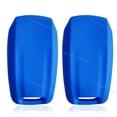 thumbnail image 2 of Dobrev 4 Button Silicone Cover Keyless Entry Fob Case Skin Protector Holder for Dodge Ram 1500 2019 2020 2021 Smart Remote Control Key  blue and blue, 2 of 4
