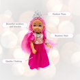 thumbnail image 5 of Little Dolls Set with Mini Princess Dolls for Girls – Princess Toy Dolls for Dollhouse –Small Doll Mini Princess Figures with Tiaras, Hair Accessories, 5 of 5