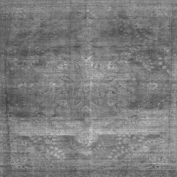 Ahgly Company Indoor Square Abstract Gray Contemporary Area Rugs, 7' Square