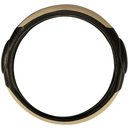 Pilot Automotive SW-68T Racing Style Steering Wheel Cover - Tan, Black