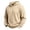 Beige, variant on Hoodies for Men Solid Color Lined No Drawstring No Pocket Hooded Top Casual Mens Sweatshirt Army Green S
