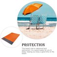 thumbnail image 4 of Wosthever Estera de playa plegable Manta exterior a prueba de arena Cojín de bolsillo con cremallera con estacas Deportes acuáticos Naranja, 4 of 6