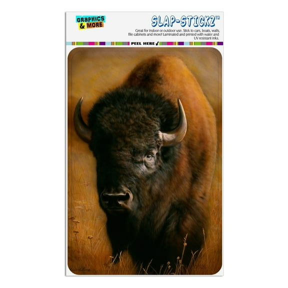Bison Buffalo on the Praire Field Home Business Office Sign
