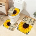 thumbnail image 3 of Shower Curtain Sets with Rugs Sunflower Bathroom Decor Inspirational Quotes, 3 of 3
