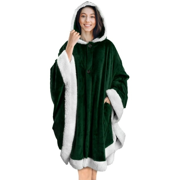 PAVILIA Angel Wrap Hooded Blanket Poncho Blanket Wrap with Soft