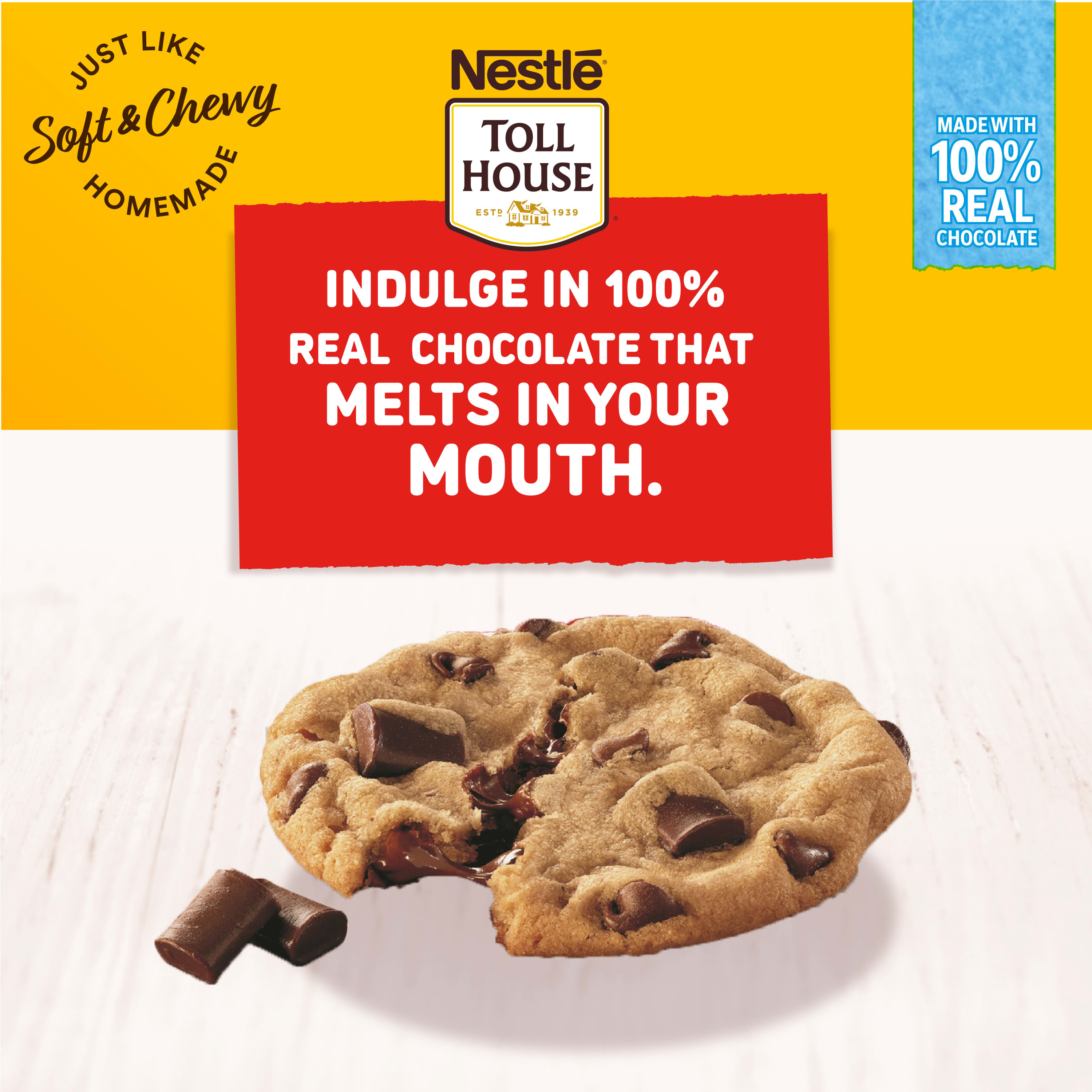 Nestle Toll House Chocolate Chip Lovers Cookie Dough, 16 oz, Makes 12 Giant Cookies - image 3 of 10