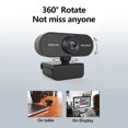 thumbnail image 2 of 1080P 2MP HD Webcam 30fps Webcam Noise Cancelling Microphone Webcam HD Laptop Webcam USB Plug and Play for Laptops, 2 of 8