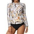 thumbnail image 1 of Charmo Women's Long Sleeve Rash Guard Tie Dye UV Protection Swim Shirt UPF 50, 1 of 6
