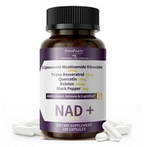 NAD  Supplement for Women | Liposomal NAD Supplement with 500mg NR   Resveratrol | 10X Absorption for Cellular Energy & Vitality | 100 Vegan Capsules