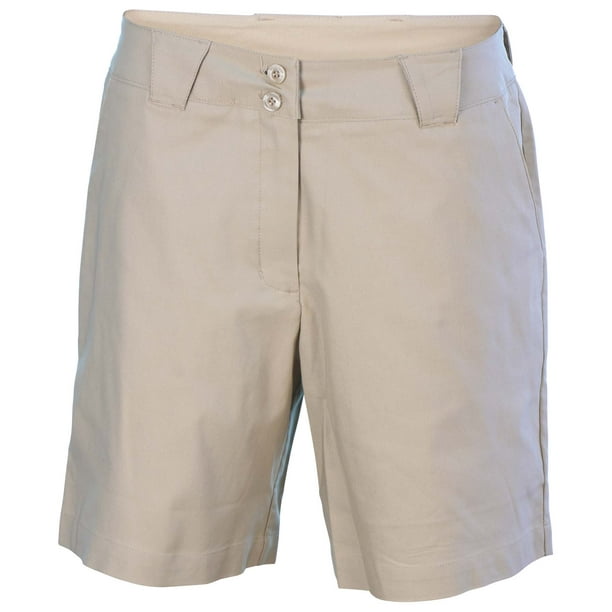 Nike Women's Coaches Flat Front Chino Golf ShortsBeige