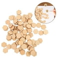 thumbnail image 5 of 20mm Wooden Hexagon Pieces Unfinished Wood Chips Ornaments for DIY Crafts, 5 of 5