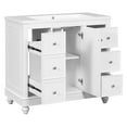 thumbnail image 2 of Yesfashion 36" Bathroom Vanity Cabinet with 4 Drawers, Cabinet Door, Open Back, Adjustable Shelves Multifunctional Freestanding Wood Bathroom Storage Cabinet (Sink Not Included), 2 of 7