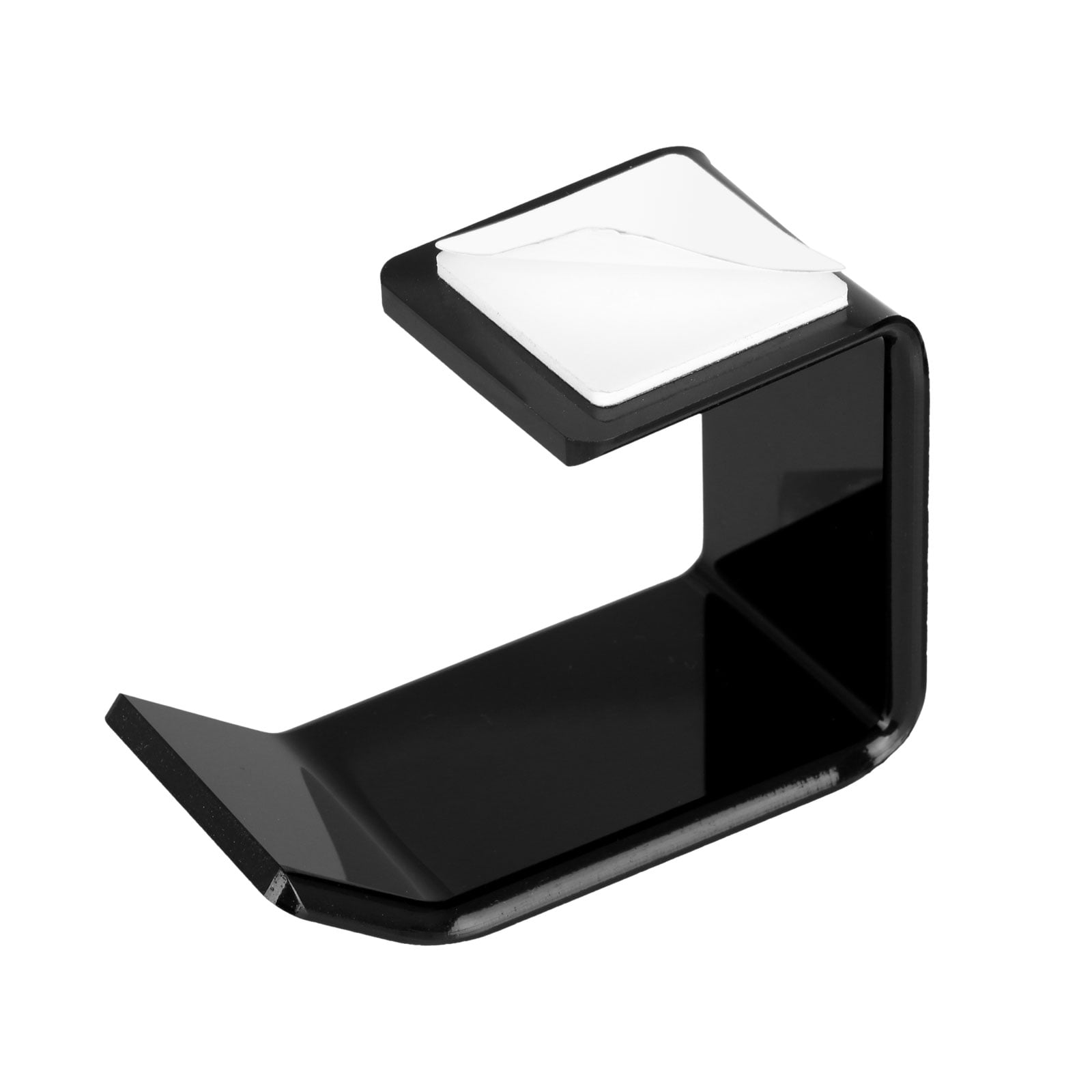 Acrylic Headphone Stand Dual Headset Mount Holder Hanger Hook Tape Under Desk