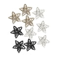 thumbnail image 4 of veasfak 10x Rattan Stars Rustic Tree Topper Hanging Pendants for Indoor Holiday Xmas 20CM, 4 of 9