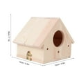 thumbnail image 7 of LIZEALUCKY Outdoor Innovative Wooden Bird House,Bird Houses for Outside ,Birdhouse Birds Nesting Breeding Cage Ornament Garden Decoration, 7 of 7
