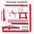 thumbnail image 3 of Lumiparty 2 Ton Folding Hydraulic Engine Hoist with Lever, Cherry Picker Shop Crane with 6 Casters, 4400 Lbs Capacity Heavy Duty Crane Lift for Garage, Workshop, Repair, Red, 3 of 7