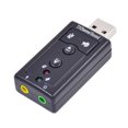 thumbnail image 2 of Naierhg Analog 7.1 Channel Dynamic Effects Microphone Input USB Sound Card Black, 2 of 7