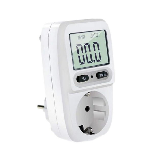 Zócalo de medición de potencia Pantalla digital Facturador de electricidad para electrodomésticos (1pc)