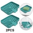 thumbnail image 1 of JShteea Jabonera Silicona para Fregadero Portátil Drenable Soporte para Esponja para Baño (verde), 1 of 5