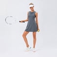 thumbnail image 3 of Valcatch Women's Tennis Dress Sleeveless Golf Workout Dresses with Separate Biker Shorts 4 Pockets, 3 of 9