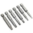 thumbnail image 1 of EIGTHTAIL 6 Pcs 50mm SQ1-SQ5 Square Head Screwdriver Bit Set Hex Shank Magnetic Screwdriver, 1 of 7