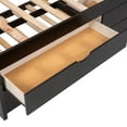 thumbnail image 4 of Euroco Captain Wood Bed with Trundle and Drawers, Twin for Kids Bedroom, Brown, 4 of 13