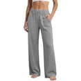 thumbnail image 3 of Yifymode Women's Wide Leg Yoga Dress Pants Soft Comfy Casual Sweatpants with Pockets Petite/Regular/Tall, 3 of 6