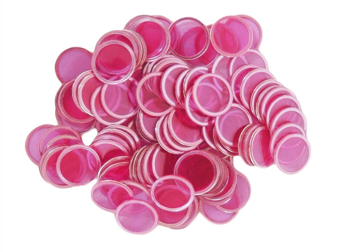 100 Count Bingo Chips Pink