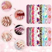 30Pcs Mini Nail Files, Double Sided Emery Boards for Nails Professional Nail File for Acrylic & Natural Nails Colorful Floral Fingernail Buffering Files Nail Art Tools for Home and Salon Use