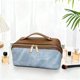thumbnail image 4 of Uuiauoio PU Leather Travel Makeup Bag, Large Capacity Cosmetic Bag for Women, Waterproof Portable Pouch with Divider, Toiletry Organizer with Handle, 4 of 6