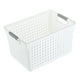 thumbnail image 2 of Cesta de plástico blanco con asa - Caja plegable para ropa de ropa, juguetes y material deportivo - 5 opciones de talla, 2 of 5