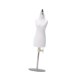 thumbnail image 4 of Maniquí de costura recortado con forma de vestido de muñeca, modelo de mini modista de moda creativa S y base de plata, 4 of 9