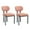 Orange, variant on Hassch Set of 2 Modern Armless Dining Chairs, Linen Fabric Upholstered Curved Back & Padded Seat, Ergonomic Design, Black Metal Frame for Kitchen or Living Room (Orange)