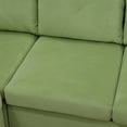 thumbnail image 4 of MAYEERTY L-Shaped Sectional Sofa Flannel Sofa Set for Living Room, Green, 4 of 7