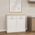 thumbnail image 3 of White E1 MDF Kitchen Trash Cabinet with 2 Drawers & Tilt-Out Compartment - Fits 10 Gallon Bins, 3 of 11