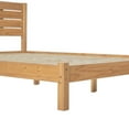 thumbnail image 5 of Solid Wood Minimalist Boho Queen Bed with Simple Headboard - Natural Pine, 5 of 18