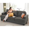 thumbnail image 6 of Merluxy Sofa, 89Inch 3 Seater Couches with Deep Seats, Comfy Couches for Living Room(Chenille, Grey), 6 of 8