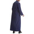 thumbnail image 4 of LOVZFMLL Jackets for Men's Muslim Robe Arab Middle Robe Long Style Long Sleeve Standing Neck Pocket Pullover Fashion Casual Robe, 4 of 8