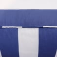 thumbnail image 5 of Pasargad Home Galaxy Poly Striped Pouf White Blue, 5 of 5