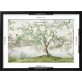 thumbnail image 5 of Art.com Tree by the Lake. Misty Landscape. Tree with Birds in the Japanese Garden. the Mural, Wallpaper For Art Print by Katrine_arty, Black Frame Wall Art, 23" x 17", 5 of 5