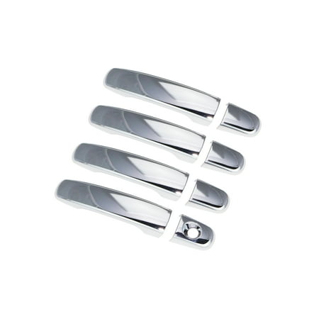 Fiat 500 Door Handle 05-09 Equinox / 04-07 Malibu / 05-09 Pontiac Chrome 4 Door Handle Cover Without Passenger Side Keyhole ()