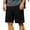 A Black, variant on Lenago Mens Shorts Shorts Men Men's Solid Color Casual Sports Elastic Waist Pocket Workwear Shorts Gray M