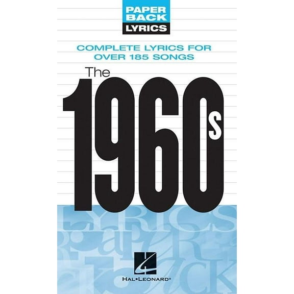The 1960s: Paperback Lyrics, 9781423411932, Paperback,