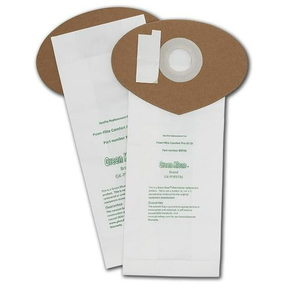 Green Klean  10 qt. Powr Flite Comfort Pro Backpack Closed Collar Replacement Vacuum Bags - Pack of 100