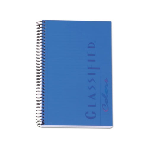 Color Notebooks 1 Subject, Narrow Rule, Indigo Blue Cover, 8.5 x 5.5, 100 Sheets