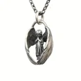 thumbnail image 5 of 1pc Classic Fashion Angel Pendant Necklace - Men's Trendy Hip Hop Punk Amulet Jewelry with Lucky Blessing Design - Unisex Gift Idea, 5 of 6
