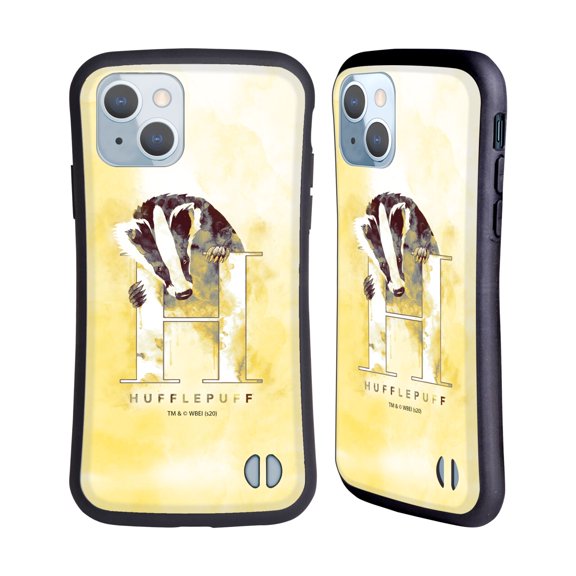Head Case Designs Officially Licensed Harry Potter Deathly Hallows XVI Hufflepuff Hybrid Case Compatible with Apple iPhone 14