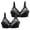 Black, variant on 2-PACK Women Lifting Full Coverage Underwire Lace Bras Plus Size Unlined Breathable Bra for Heavy Breast Red 100D