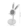 thumbnail image 5 of WEUVEB Bunny Shape Small Cell Phone Holder White Plastic Stand for Smartphones 1 Piece, 5 of 9